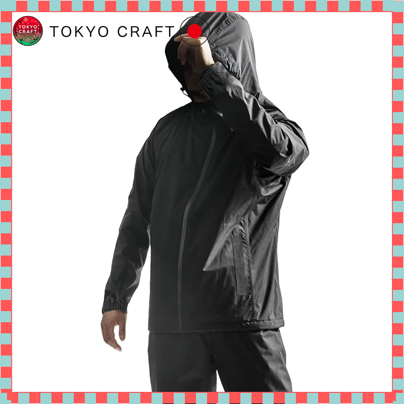 Lightweight Waterproof Winter Rain Jacket - 10,000mm Water Resistance, Adjustable Hem and Hood, Fron