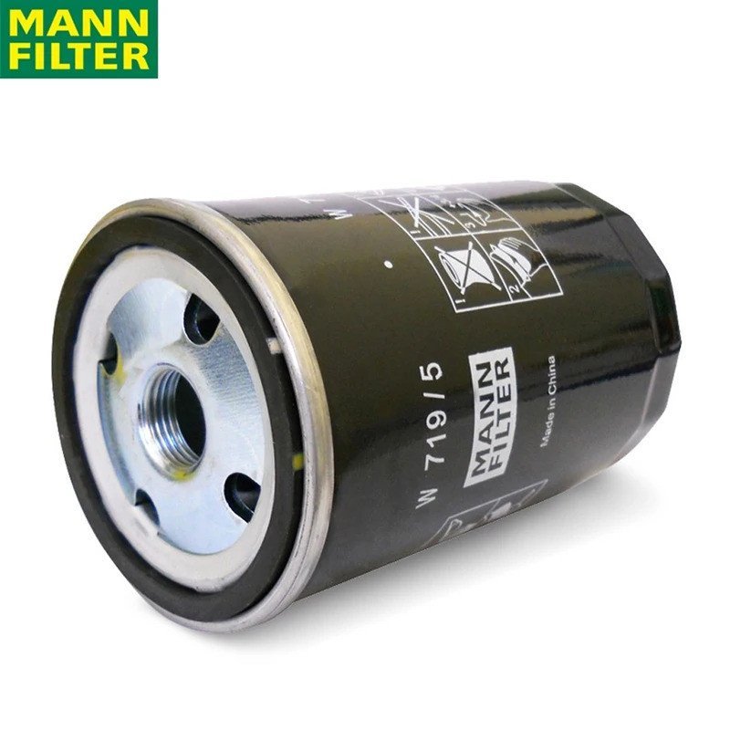 MANN FILTER W 719/5 Spin-on กรองน้ํามันสําหรับ VW AUDI PORSCHE NSU LINDE ประสิทธิภาพการปิดผนึกสูงพร้