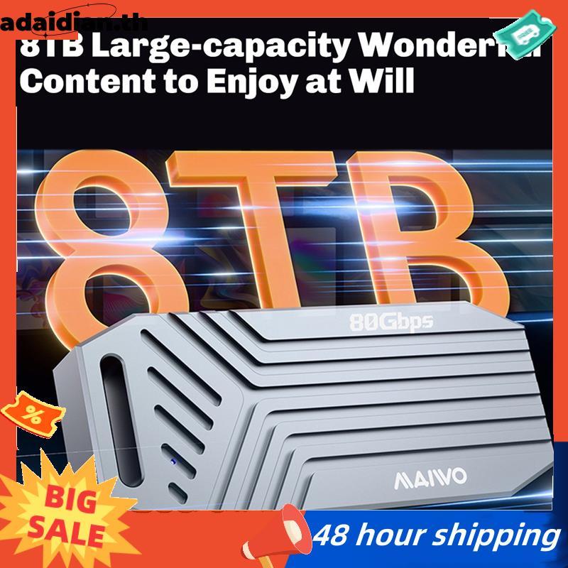 สําหรับ 5/4/3 เข้ากันได้ ม 2 NVMe SSD Enclosure USB 4.0 80Gbps Solid State Drive Case Type-C 4.0 8TB