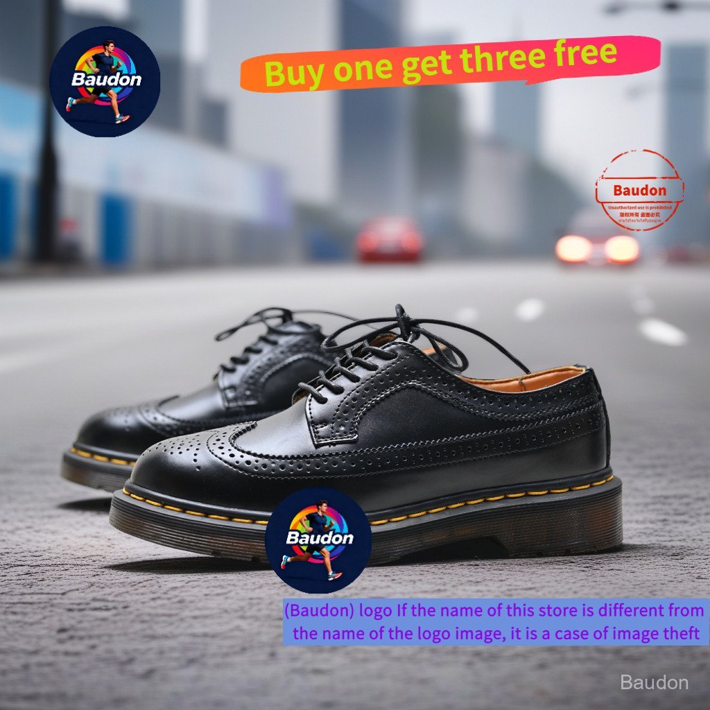 Dr. Martens 3989 รองเท้าหนังแพลตฟอร์ม มีรายละเอียดแกะสลักรหัสฮอลโลว์