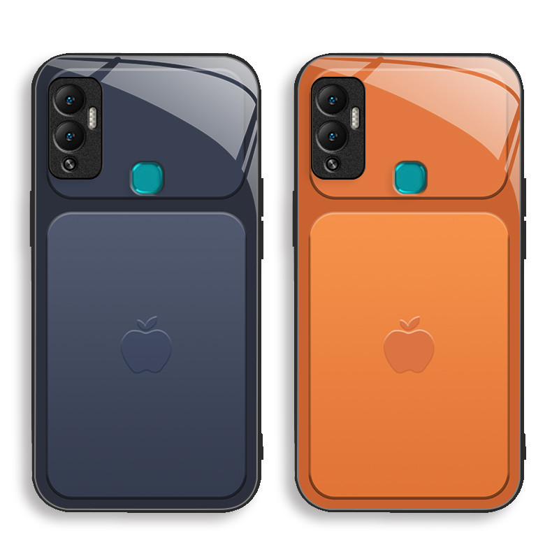 เข้ากันได้กับ [Infinix Hot 12i 4g] เคสโทรศัพท์แก้วซิลิโคน HD-Tech Minimalist ประณีต