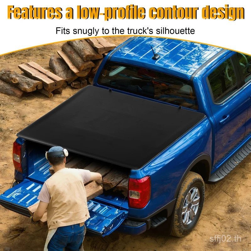 Soft Roll-up รถบรรทุกเตียง Tonneau สําหรับ Ford Ranger ทนต่อการสึกหรอ 5FT Dual T-Slot ฝาครอบด้านหลัง