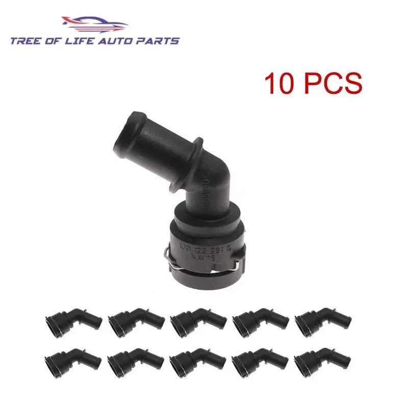 10pcs ใหม่ถังน้ํา Cooling ท่อสําหรับ VW Beetle Golf Jetta Passat Vaico Audi B8 S4 S5 TT 1J0122291D 1