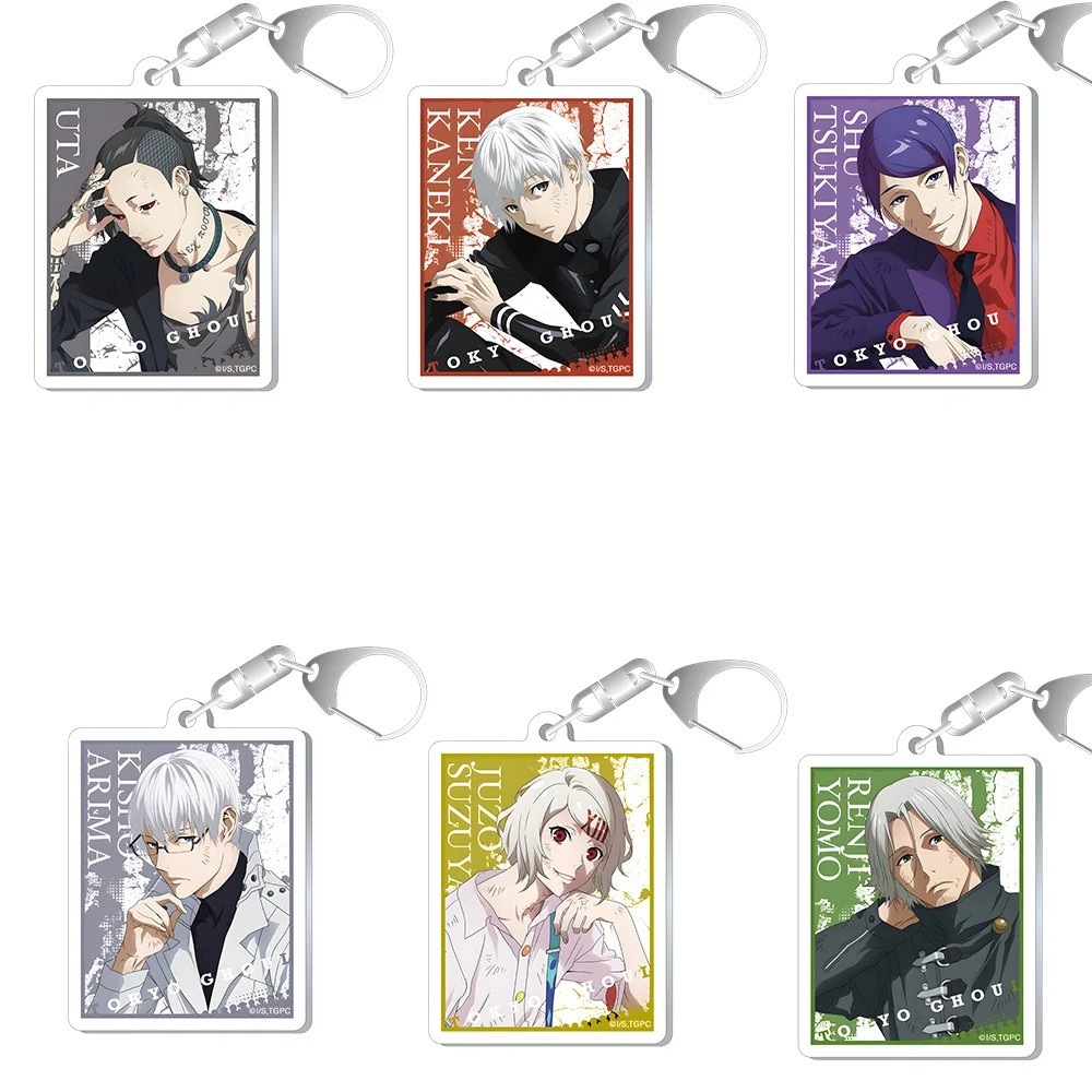 Tokyo Ghoul พวงกุญแจอนิเมะ Tokyo Ghoul อะคริลิค micha พิมพ์ Kaneki Ken Juzo Suzuya Uta สําหรับตกแต่ง