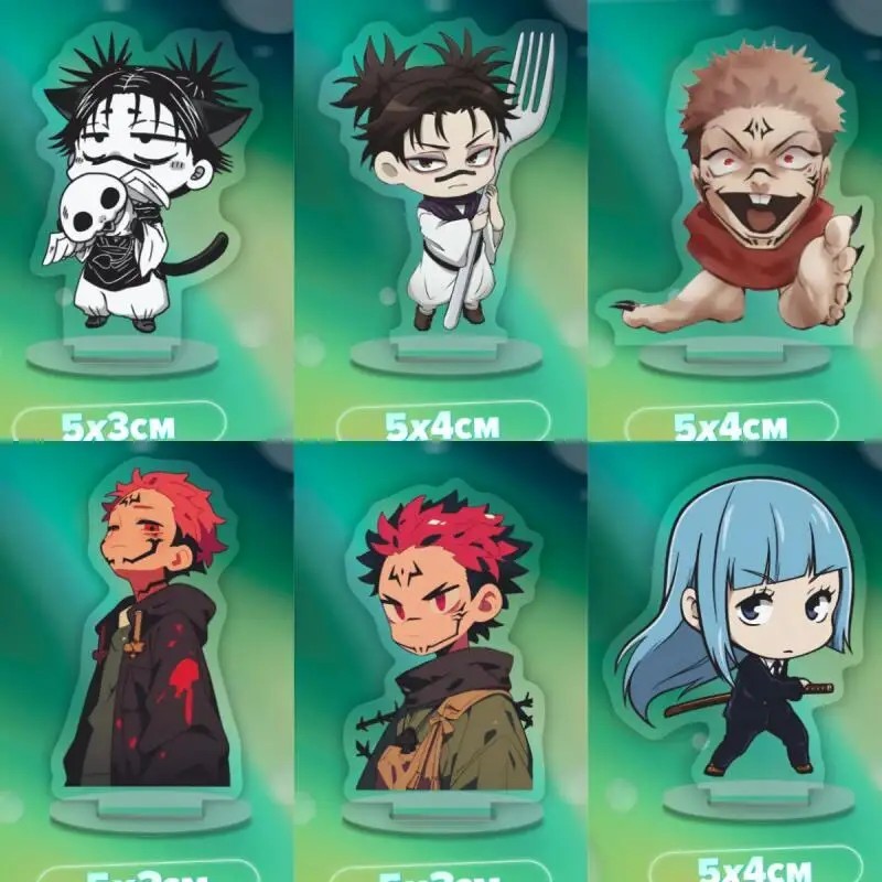 อะนิเมะ Standee รุ่น JJK Jujutsu Kaisen Mica Chibi Sukuna Toji Chosch Miwa Decor โต๊ะเรียนตกแต่ง