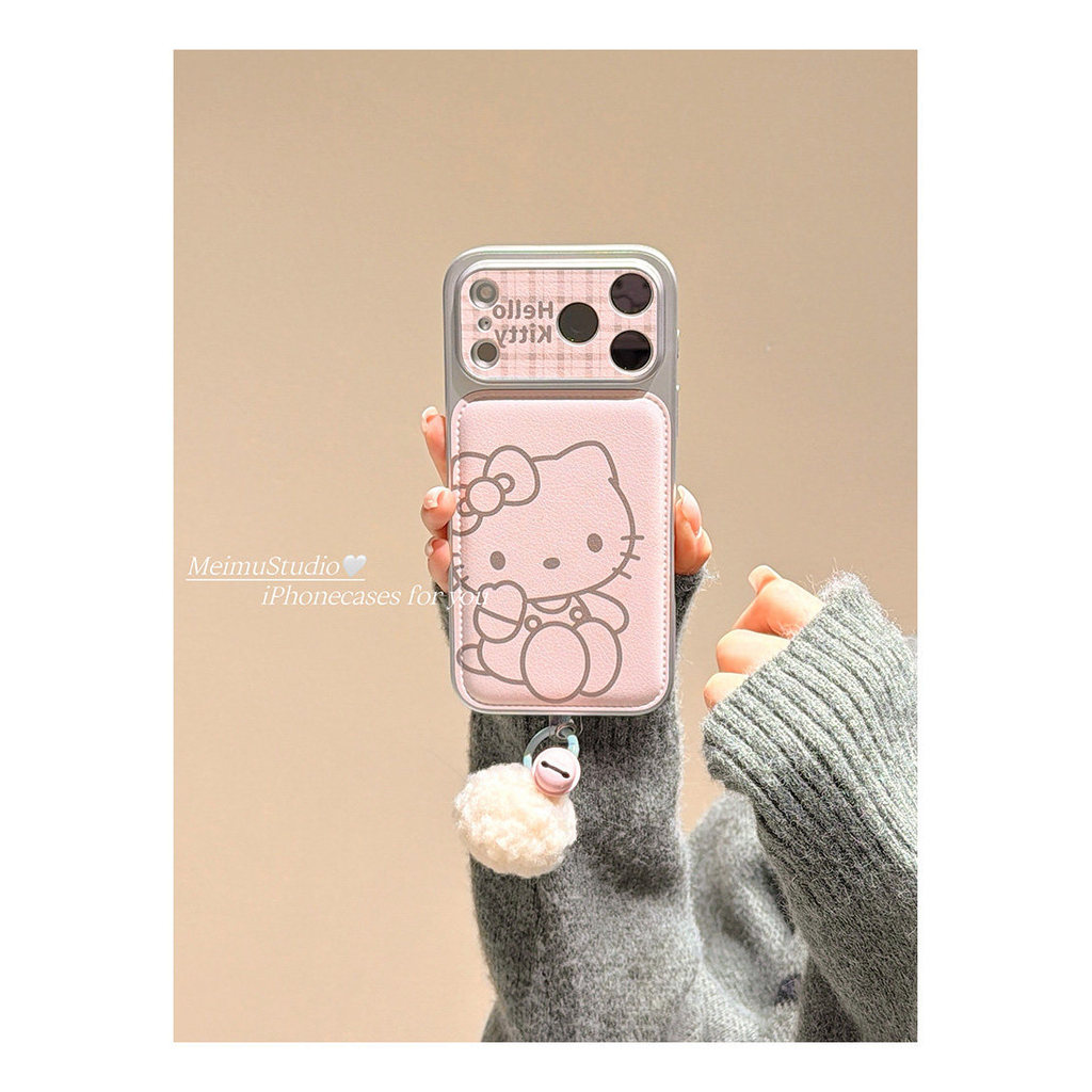 Huiwanju แมวสายสีชมพูน่ารักเหมาะสําหรับเคสโทรศัพท์มือถือ iphone17 iP16pro หน้าต่างขนาดใหญ่ 16/15 น่ารัก 14promax/13promax รูปแบบหนัง 17 เคสป้องกันแบบรวมทุกอย่าง ราคา ถูกที่สุด ดีลบีเคเค แกลเลอรีภาพที่ 6