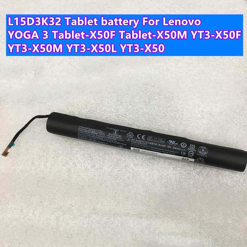 เหมาะสําหรับ Lenovo Yoga Tab 3 YT3-X50F M L15C3K32 L15D3K32 แบตเตอรี่แท็บเล็ต