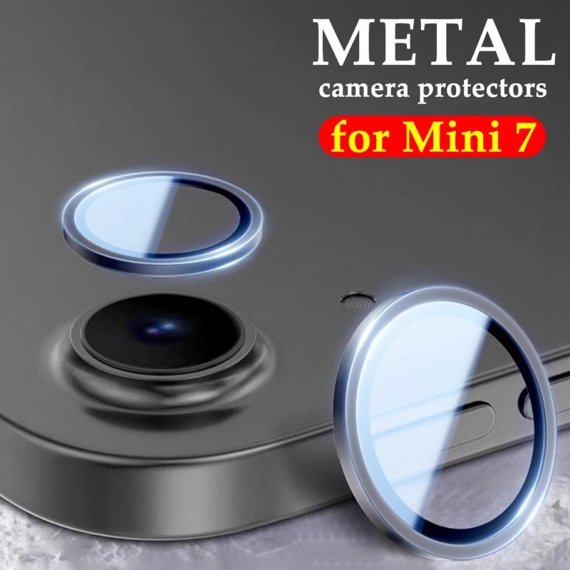 สําหรับ iPad mini7 mini6 Air11 Air13 อลูมิเนียมเลนส์กล้องกระจกนิรภัยสําหรับ iPad Air mini 7 6 10 13 11 4 5 คลุมทั้งหมดโลหะกล้องเลนส์ป้องกันแหวนหมวก