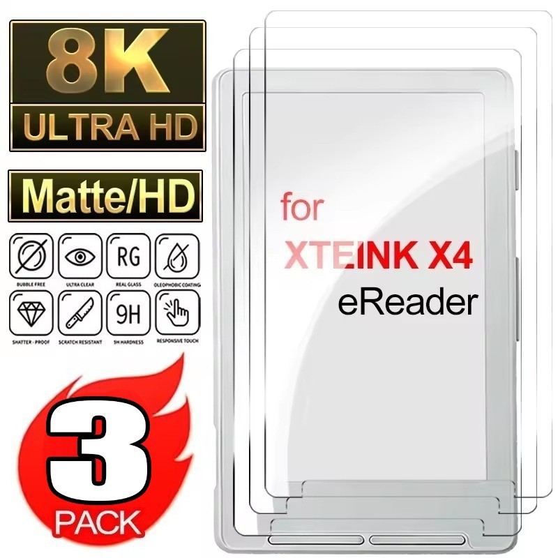 HD Matte PET Screen Protector - การป้องกันจอแสดงผล E-Reader - สําหรับ XTEINK X4 - ป้องกันแสงสะท้อน, ป้องกันลายนิ้วมือ - ฟิล์มฝาครอบการติดตั้งไร้ฝุ่น