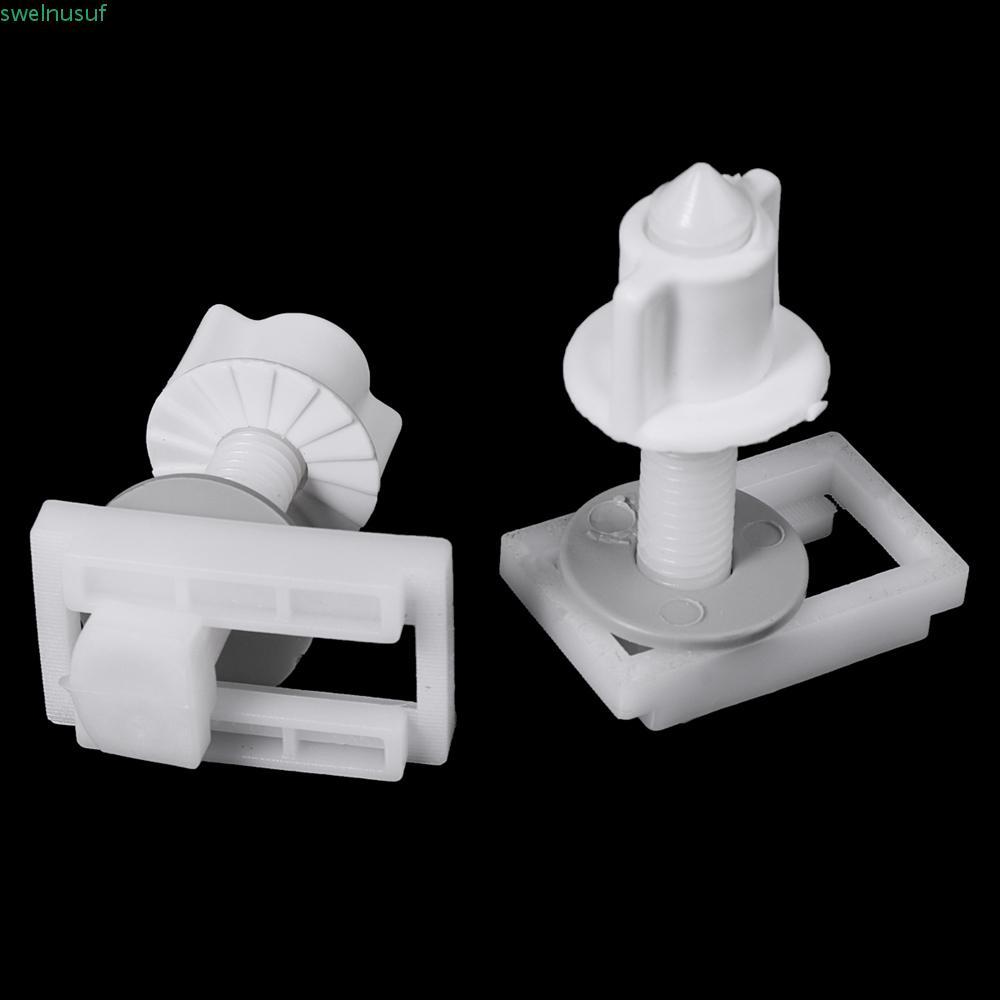 SAUTE ที่นั่งชักโครกติดตั้ง PP DIY เครื่องมือซ่อมแซมฮาร์ดแวร์ห้องน้ําอะไหล่พร้อมสกรูยึดเครื่องซักผ้ายางสกรูและถั่ว