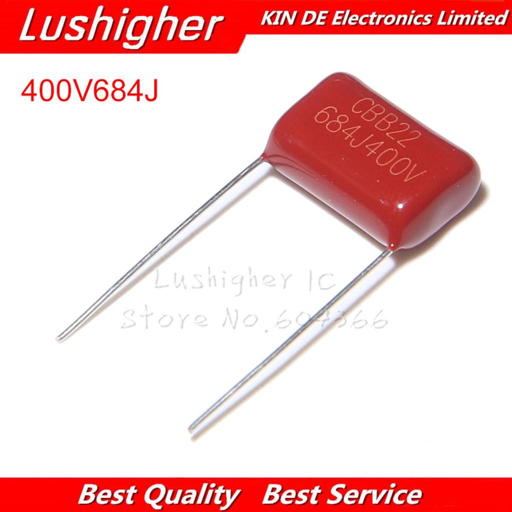 20PCS 400V684J Pitch 15 มม.0.68UF 680nf 684 400V 684J 684J400V CBB ตัวเก็บประจุฟิล์มโพรพิลีน