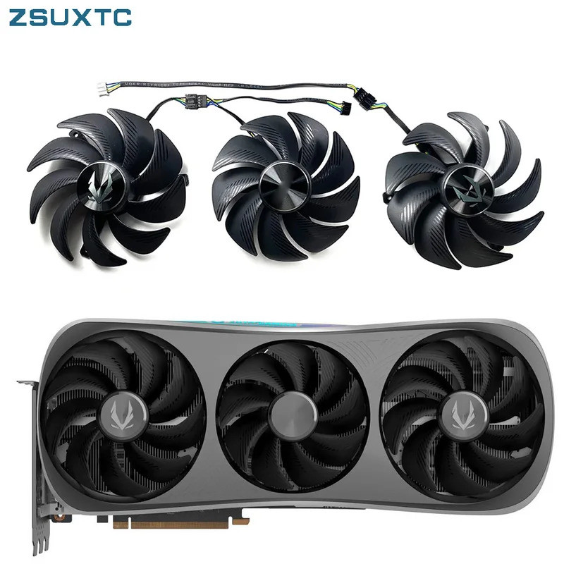 HL GAH3S2H RTX4090 พัดลมการ์ดวิดีโอสําหรับ ZOTAC RTX 4080 4090 TRINITY OC กราฟิกการ์ดพัดลมระบายความร