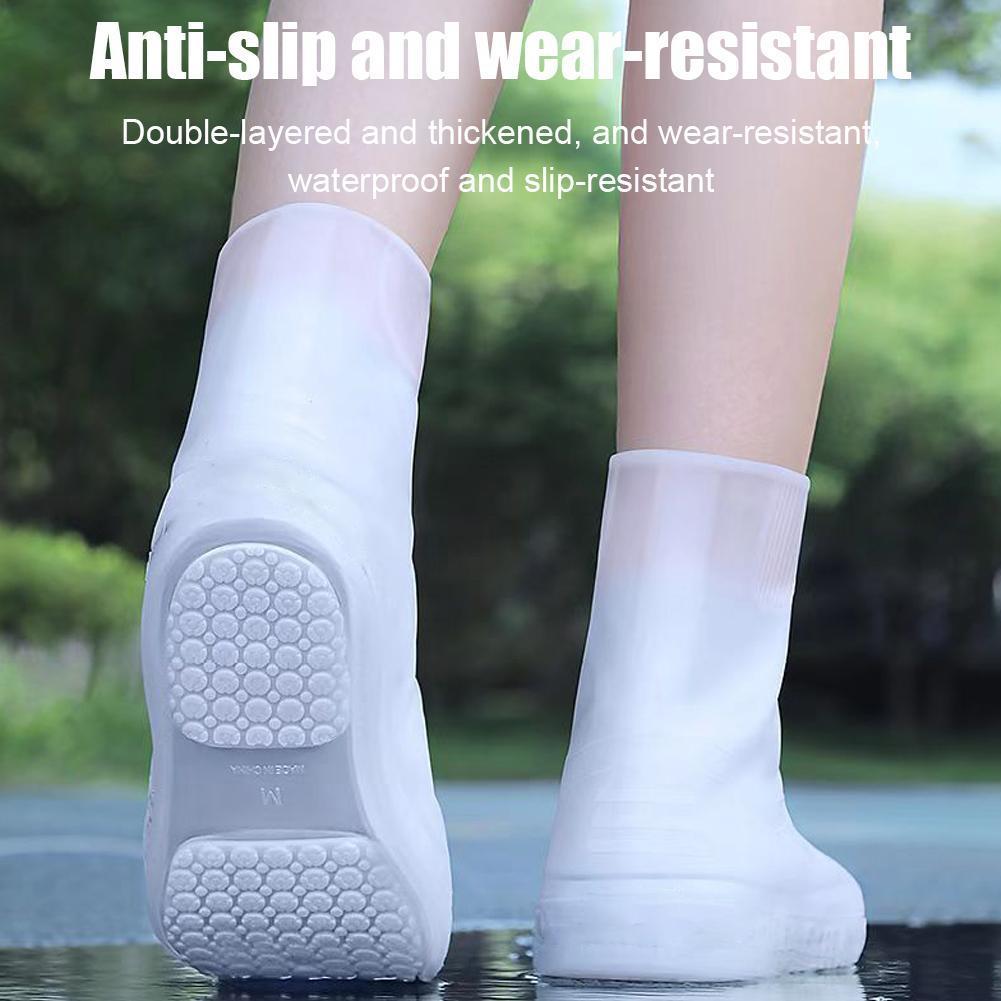Rain Boot Cover กันน้ํา Anti Slip รองเท้า Cubre Zapatos Para La Lluvia De Silicona S3