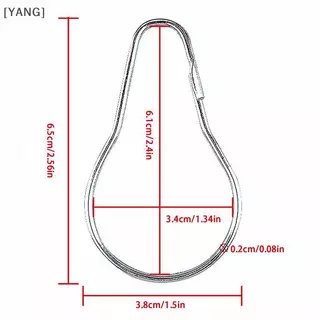 [YANG] 10/20pcs ผ้าม่านเปิดมะระแหวน Carabiner พวงกุญแจคลิปผ้าม่านหน้าต่าง Hook Bath ผ้าม่าน Rods Clamp อุปกรณ์เสริม null