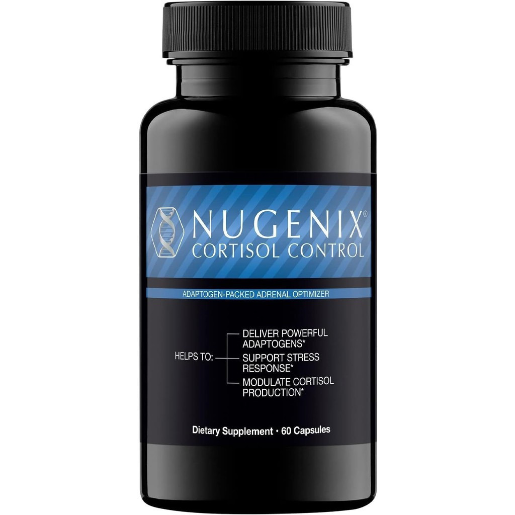 Nugenix Cortisol Control - Cortisol Manager และอาหารเสริมรองรับ Adrenal สําหรับผู้ชาย 60 แคปซูล