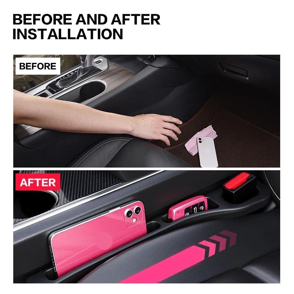 2X รถที่นั่ง Gap Filler ระหว่างที่นั่ง Crevice ตกแต่งอุปกรณ์ตกแต่งภายในสําหรับ BMW I3 I4 I5 I6 I7 IX