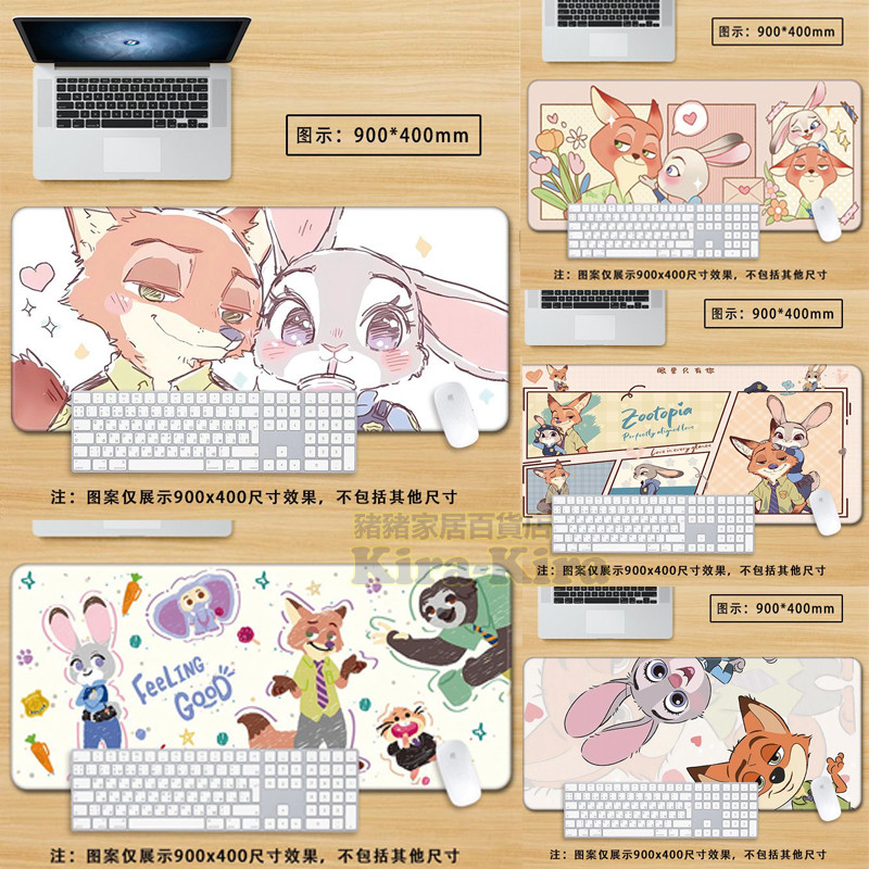 Judy Nick Mouse Pad ขนาดใหญ่ชายหญิง Home Desktop Pad แผ่นรองเมาส์