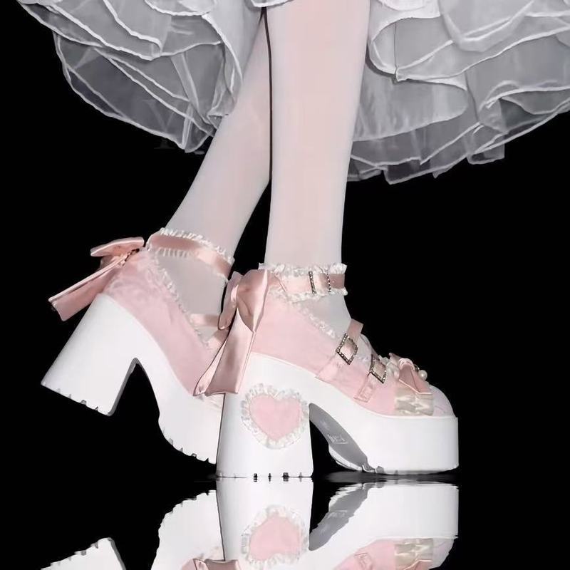 ไซส์ 41-42 Round Toe High-End Elegant [] Dream Picking Lolita lo Shoes Lolita