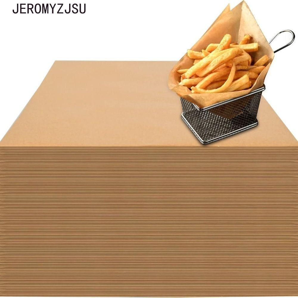 JEROMYZJSU 100 ชิ้น Deli Wax Paper Sheet, Non-stick Greaseproof Sanwich Wrappering Paper, Cookie Mat