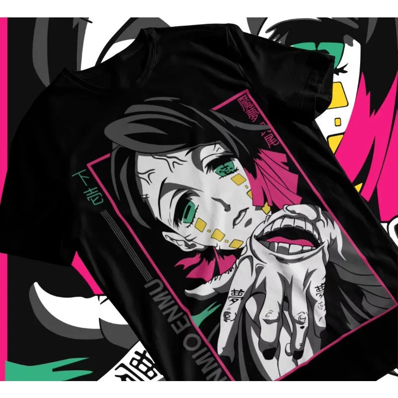 แนวคอสเพลย์ เสื้อยืดอนิเมะมังงะ Demon Slayer Kimetsu No Yaiba Enmu Tamio แบบยูนิเซ็กซ์ เสื้อยืดนุ่มส