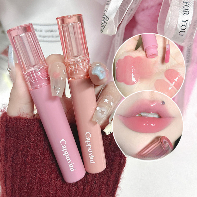 Beauty Juice Lip Glaze Gentle Whitening Lip Glaze สําหรับผู้หญิงราคาไม่แพง Mirror Glossy ลิปสติกนักเ
