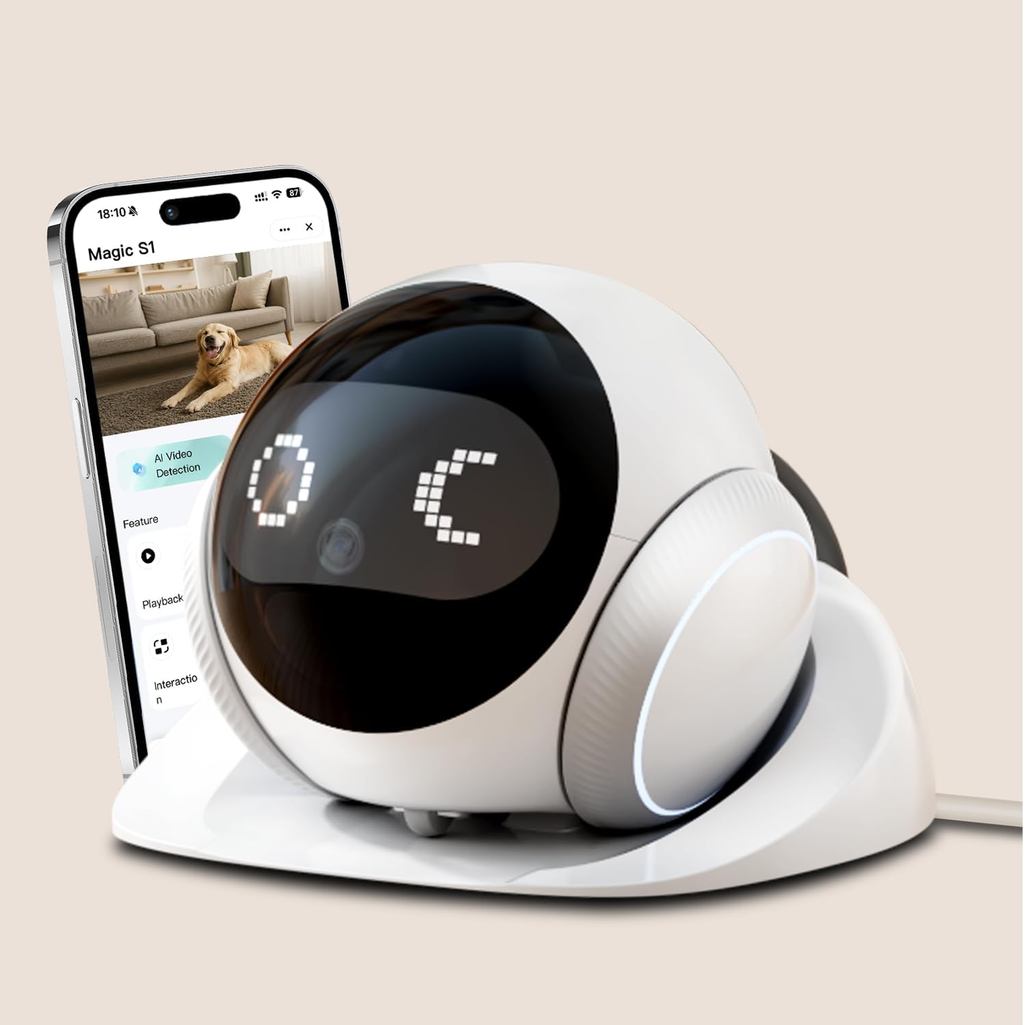 Robot pet Camera 1080P Pet Cam Indoor Movable Auto Recharge 2-Way Audio,Blinky Bot พร้อม Night Visio