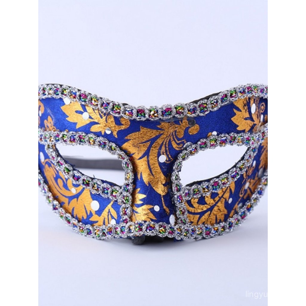 Venice Retro Half-Face Mask Earl Noble Gilding Christmas Party Influencer Dress Up ZGF6