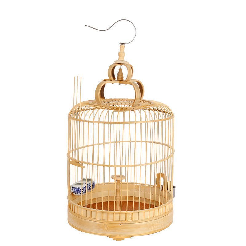 กรงไม้ไผ่จัดส่งฟรี Bailing Bird Cage พรีเมี่ยมไม้ไผ่ Bird Cage Bailing Bird Cage Bird Cage ไม้ไผ่ขนา