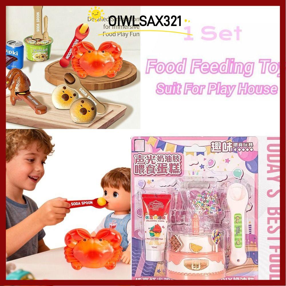 OIWLSAX321 จําลองของเล่นป้อนอาหาร, แผ่นเสียงผลไม้ บทบาทเล่นอาหาร DIY, เพลงเค้กวันเกิดเกมการศึกษาของเ