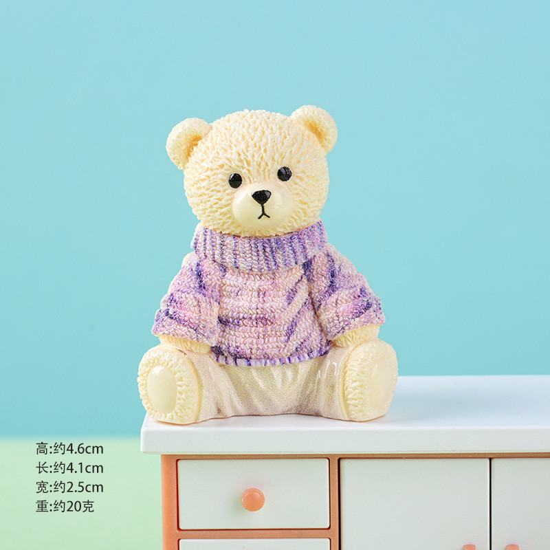 10ชิ้นนั่งหมีกับเสื้อกันหนาวเรซิ่นเสน่ห์สําหรับ ทําเอง (8-310) ราคา ถูกที่สุด ดีลบีเคเค แกลเลอรีภาพที่ 5