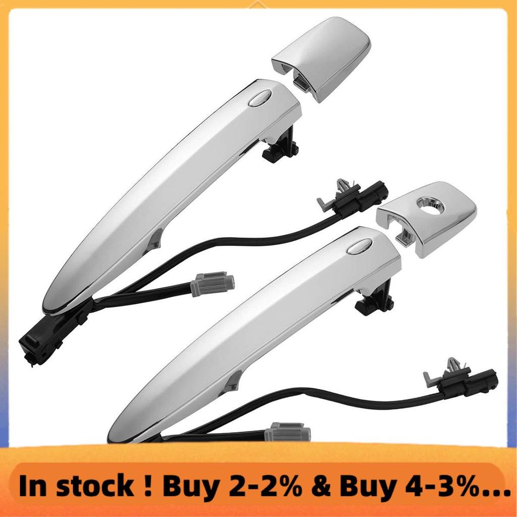 1 คู่ประตูด้านหน้าด้านนอก Handle Chrome W/สมาร์ทสําหรับ Leaf Sentra 2009-2018 80645-1AA0A 80640-1AA0