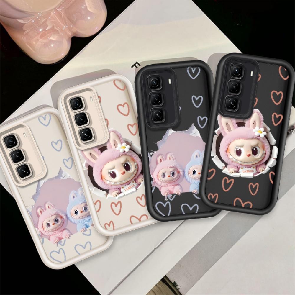 ปลอกสําหรับ INFINIX HOT 50 4G INFINIX X6882 X6882B น่ารักซิลิโคน Labubu กันกระแทก TPU กรณี