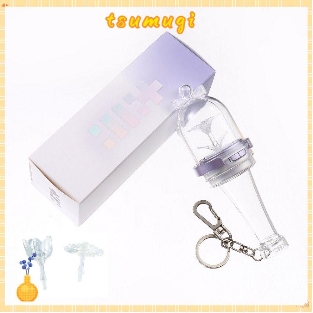 TSUMUGI Kpop Idol Lightstick,จี้ออกแบบMini Mini Glow Stick,พัดลมคอลเลกชันพวงกุญแจรุ่นเรืองแสงคุณสมบั