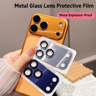 โลหะ Matte กล้องเลนส์ Protector ครอบคลุมเต็มรูปแบบ Anti Scratch สีเดิมสีส้มสําหรับ iPhone 17 Pro Max 17 Air Screen Protector