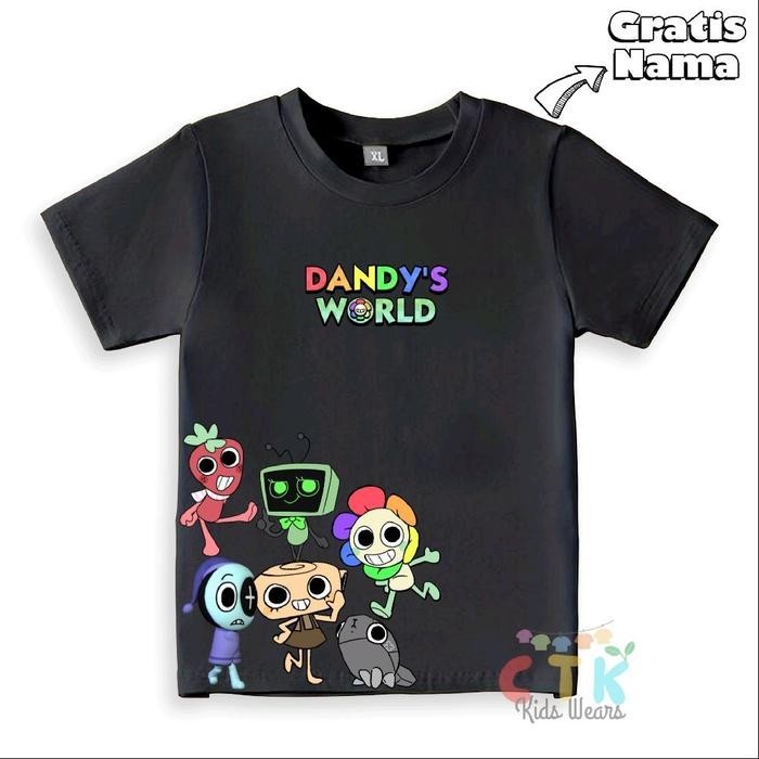การ์ตูนน่ารักพิมพ์เด็กเสื้อยืดเด็กชายและเด็กหญิง UNISEX MOTIF ROBLOX SPRUNKI DANDY'S WORLD เสื้อเด็ก #22