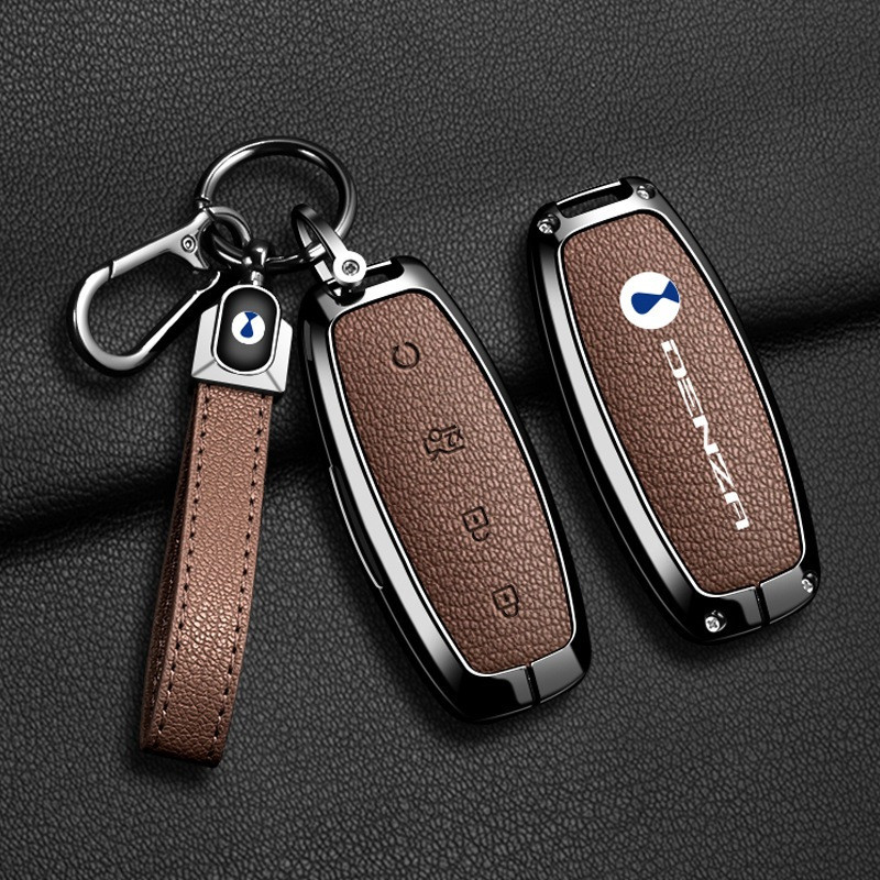 for 4 ปุ่ม BYD Denza D9 เคสกุญแจรถ Denza D9 N7 N8 พวงกุญแจฝาครอบกุญแจ เคสกุญแจ BYD Denza D9 พวงกุญแจ