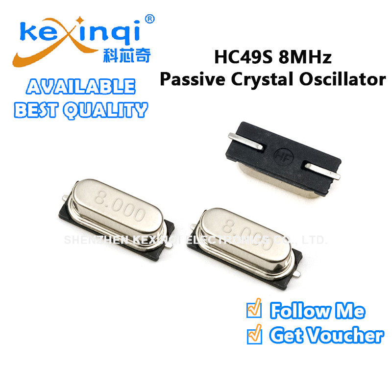 (10-50 ชิ้น) HC49S 8MHz SMD Passive Crystal Oscilator Quartz Resonator