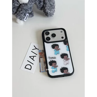 Good night boy สไตล์เกาหลี ins น่ารักเด็ก Anti-slip เหมาะสําหรับ iphone17pro/17promax เคสป้องกัน Apple 16 เคสโทรศัพท์ 16promax เคสป้องกัน 15/13/14 กรณี 11/12