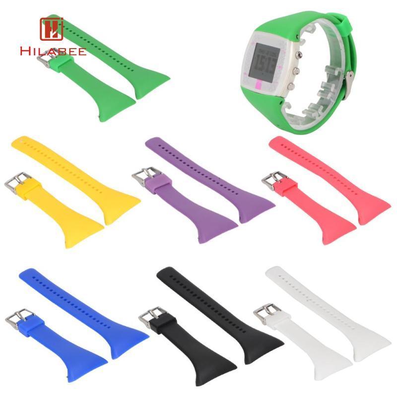 [hilabee] สายรัดข้อมือซิลิโคนพร้อมหัวเข็มขัดโลหะ สำหรับนาฬิกาสปอร์ต FT4 และ FT7