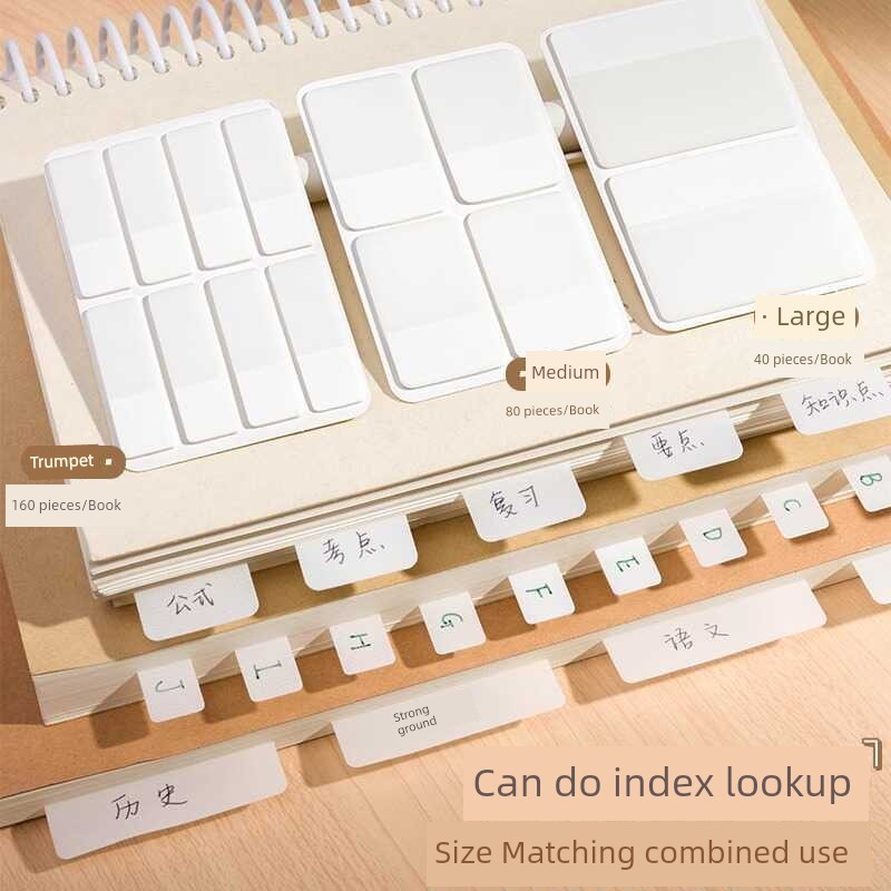 โพสอิท postit น่ารัก สติกเกอร์ดัชนีนักเรียนที่คั่นหน้าใสสีขาว