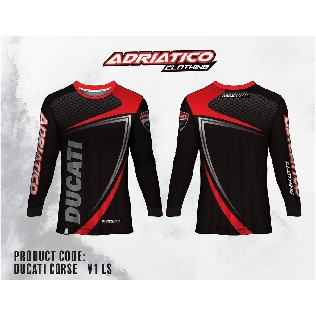 Jersey Motorcycle Adriatico " Ducati Corse " Long sleeve & T-Shirt men 3D cycling jersey Size XXS-6X
