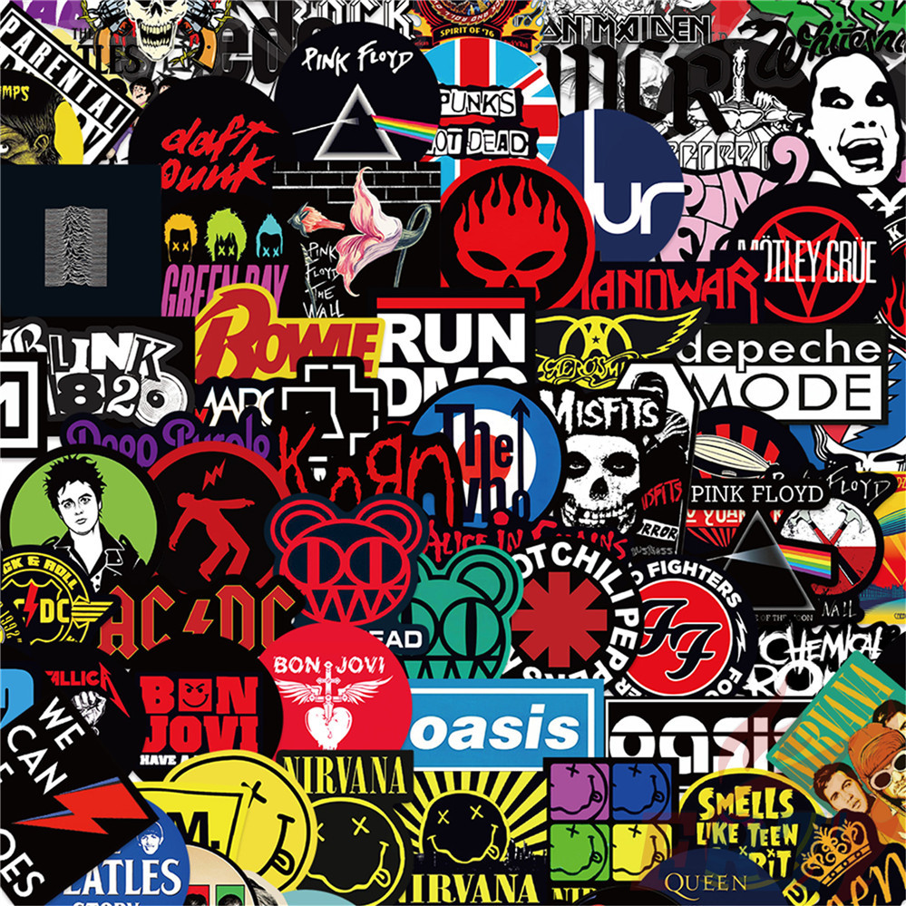 105ชิ้น/เซ็ต ❉ Rock Band Logo Series 02 สติ๊กเกอร์ PET ❉ แฟชั่นสติ๊กเกอร์ DIY กันน้ํา Doodle