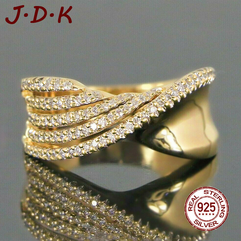 แหวนผู้หญิงเพทายทอง JDK 18K