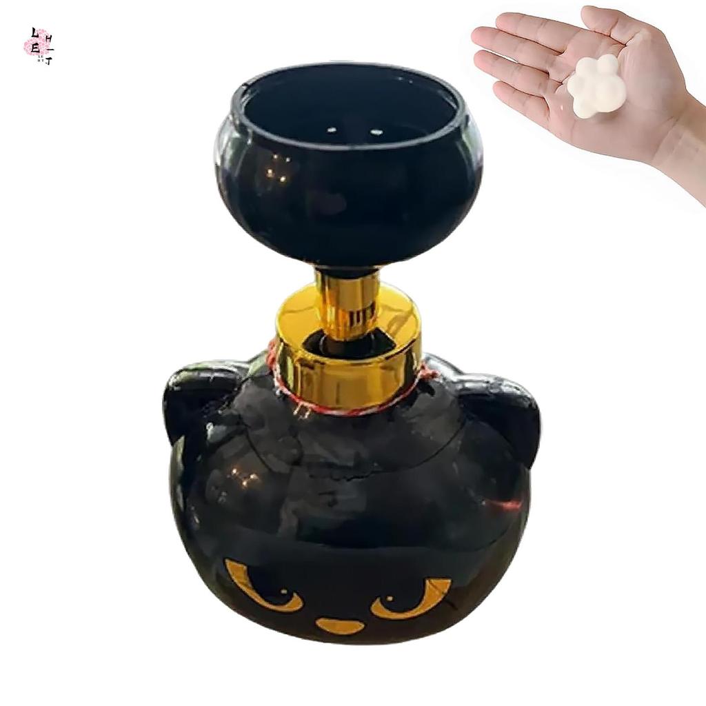 แมวน่ารักตีนโฟมตู้ทําสบู่รีฟิลเปล่ามือปั๊มสบู่คอนเทนเนอร์สําหรับห้องครัวห้องน้ํา Workplace - รูปที่ 5