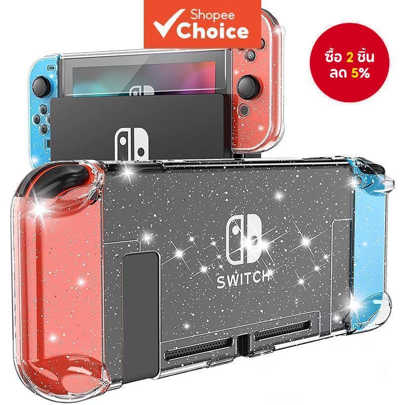 Dockable Clear Case ฝาครอบป้องกัน Flash Hard Shell สําหรับ Nintendo Switch Switch Oled