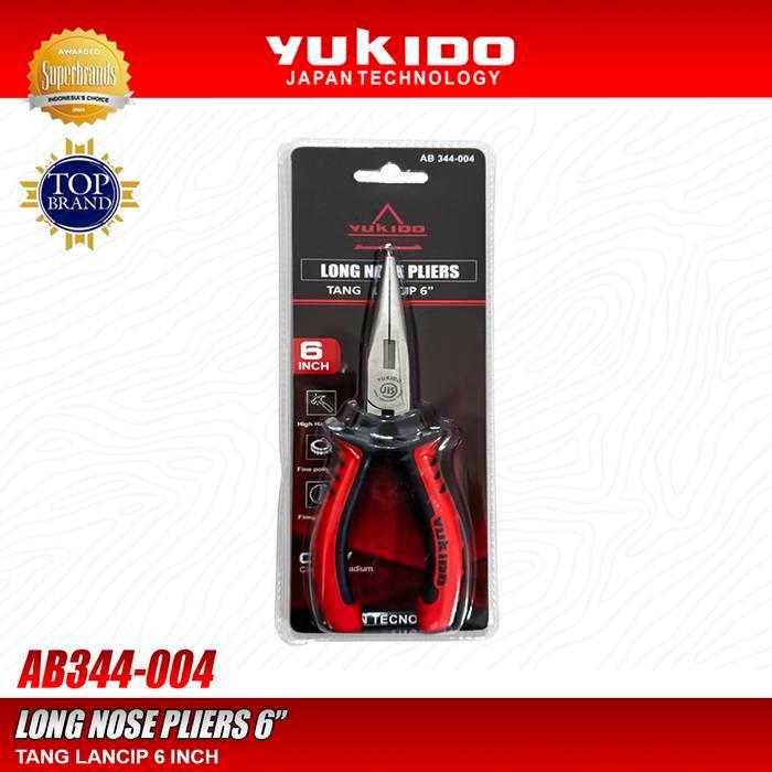 [ ST88 ] YUKIDO 6INC CR-V TAPER PLIERS / LONG NOSE PLIERS 6INC CHROME VANADIUM