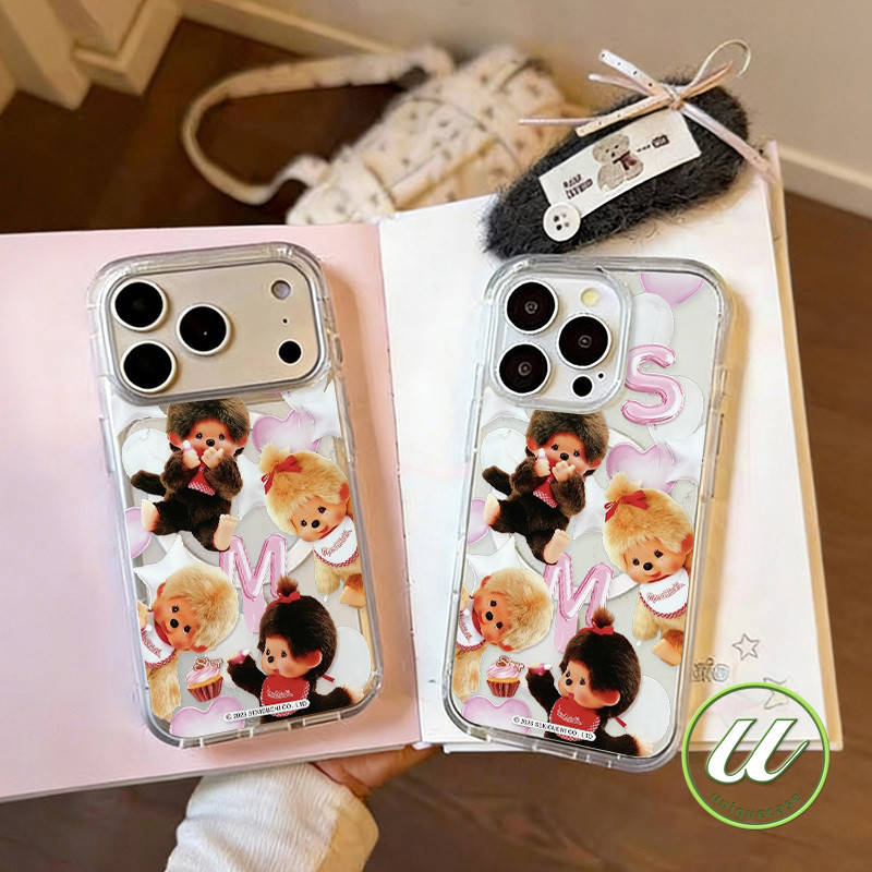 เคสไอโฟน16 11เคสใสชาร์จแม่เหล็ก มอนชิชิ ลายเต็ สำหรับ IPhone 15 16 13 14 12 11 Pro Max XR X XS 15 8 7 14 16 Plus SE 3