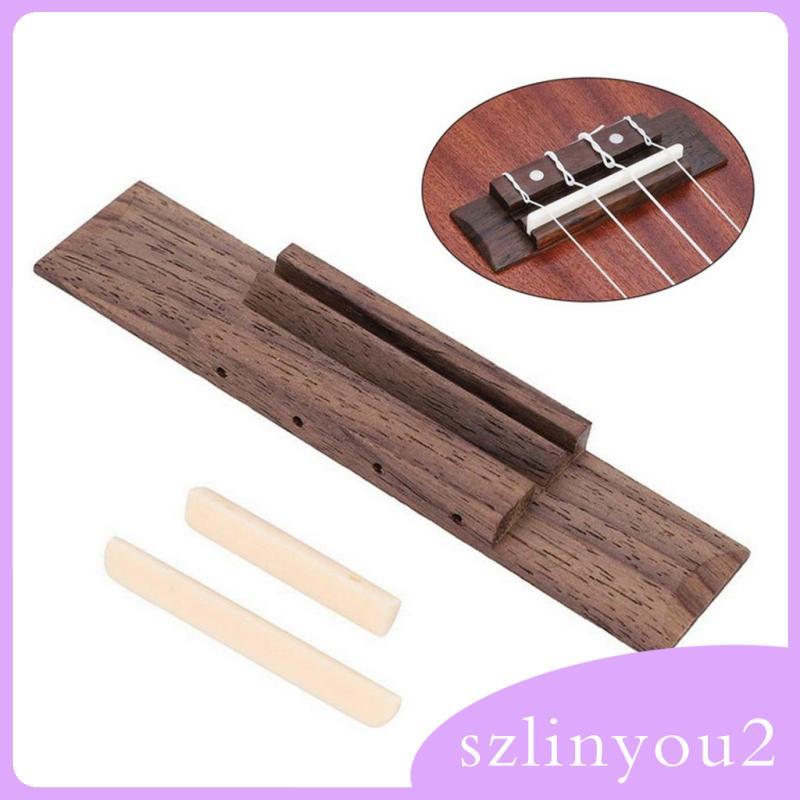 [szlinyou2] Ukulele Rosewood Bridge Saddle Saddle Nut สําหรับอุปกรณ์เสริมทดแทนกีตาร์