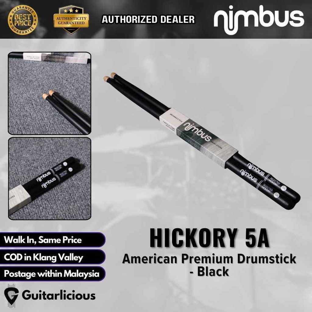 Nimbus Coloured Drumsticks Premium Hickory 5A / 5B / 7A - สีดํา