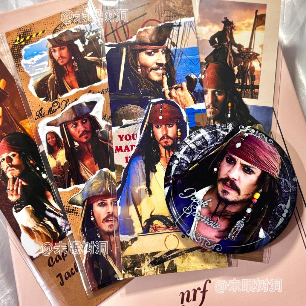 Pirates of the Caribbean Captain Jack Depu Jacks Palo Merchandise Retro ตกแต่งที่คั่นหนังสือภาพยนตร์